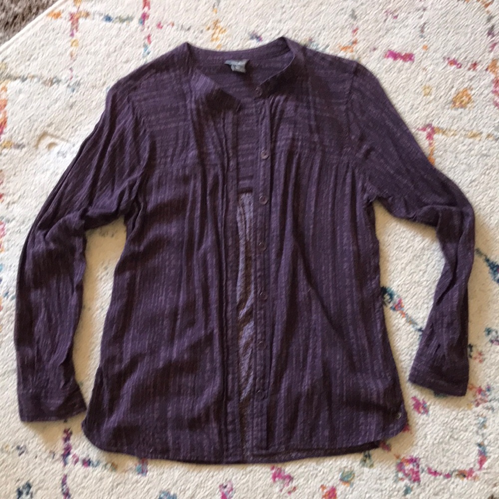 Eddie Bauer Purple button down shirt size S